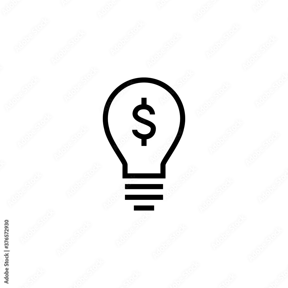 Idea Icon in black line style icon, style isolated on white background Idea Icon in black line style icon, style isolated on white background