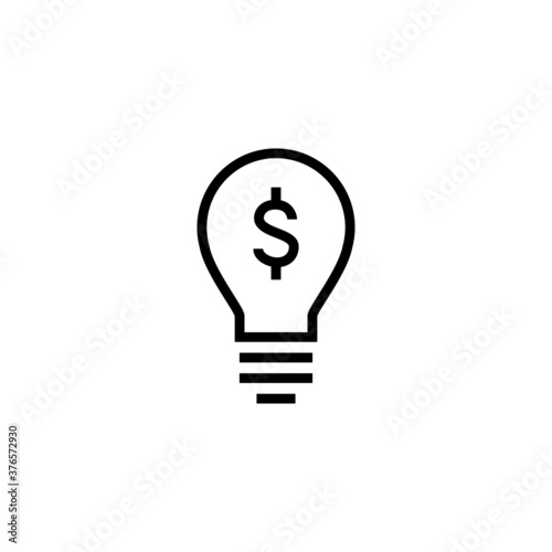Idea Icon  in black line style icon, style isolated on white background