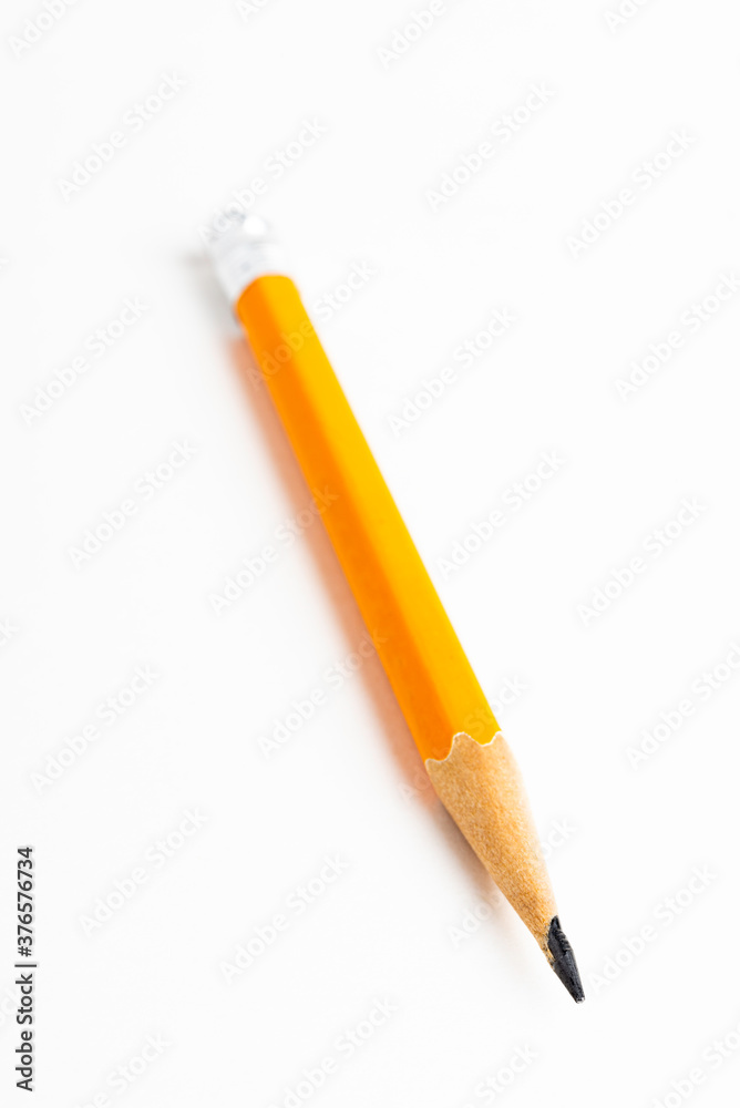 Sharpened Classic Yellow-Orange Hexagonal Pencil Stub Sharpened Classic Yellow-Orange Hexagonal Pencil Stub