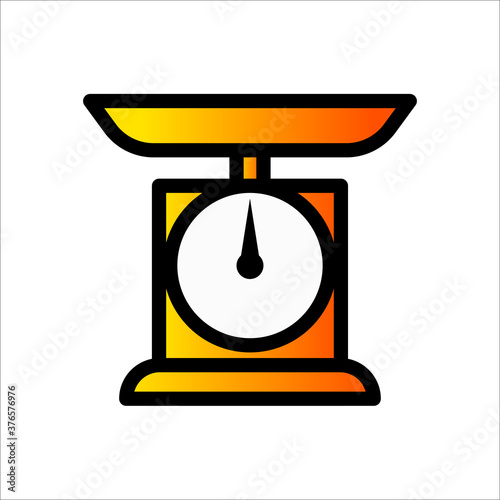weight scale vector illustration. good for food or restaurant industry.