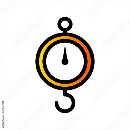hanging weight scale measurement vector illustration. good for industry.