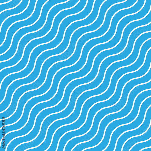 Turquoise or light blue wavy pattern simple