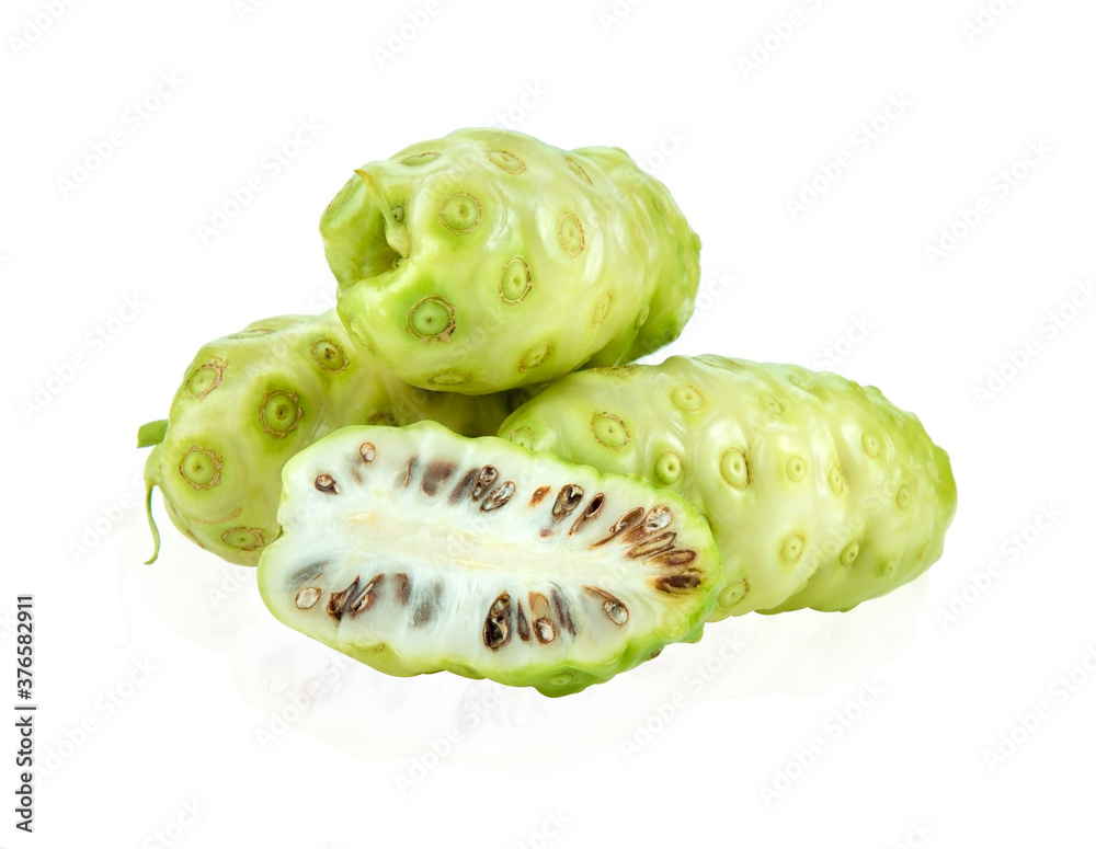 Noni fruit isolated on white background