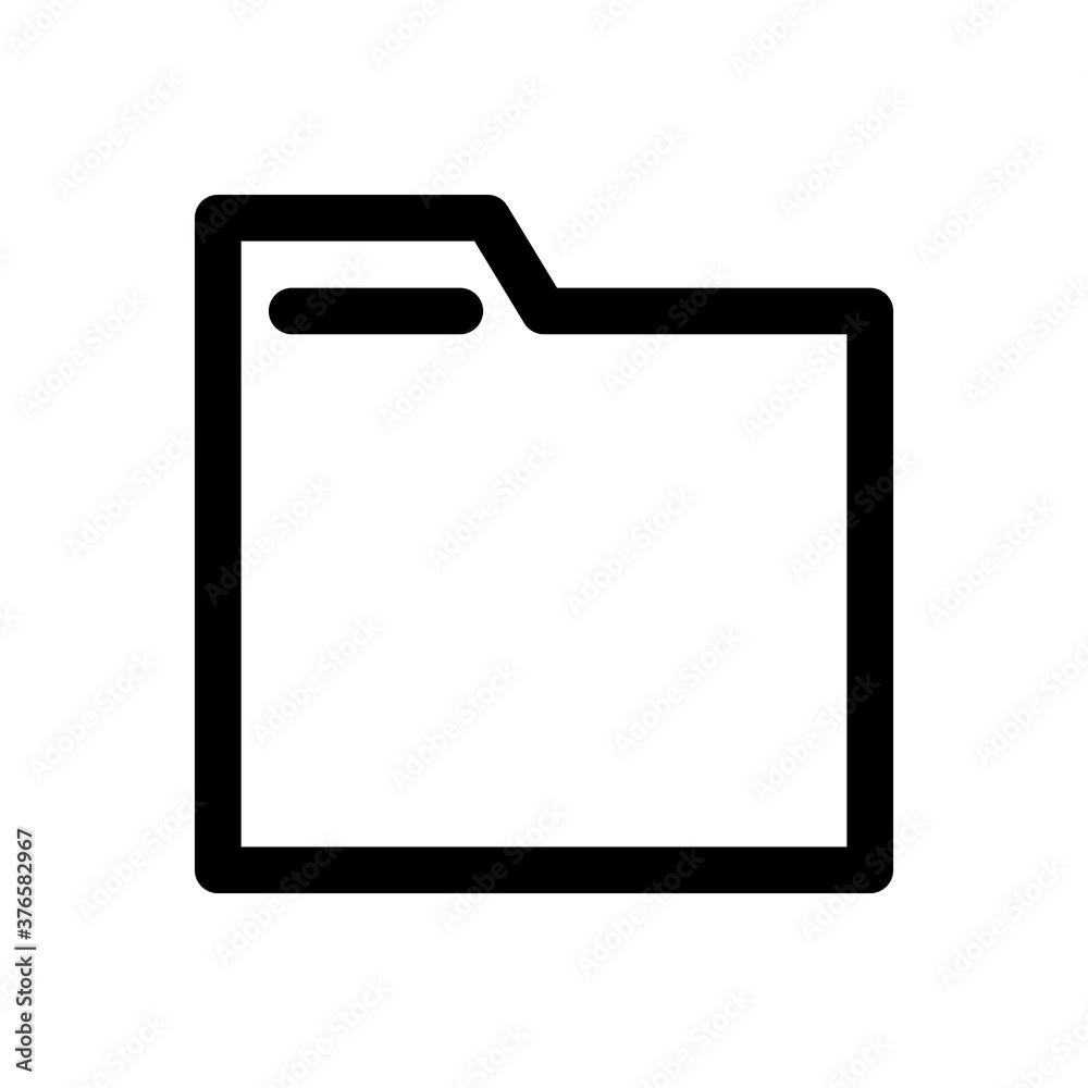 folder icon outline style vector template folder icon outline style vector template
