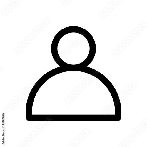 user icon outline style vector editable for your design