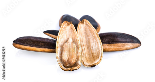 Obraz na płótnie sun flower seed isolated on white background - Image w salonie