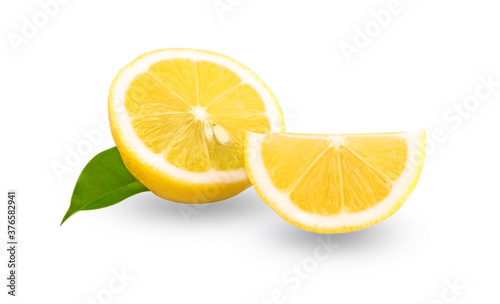 Obraz na płótnie lemon isolated on white background. w salonie