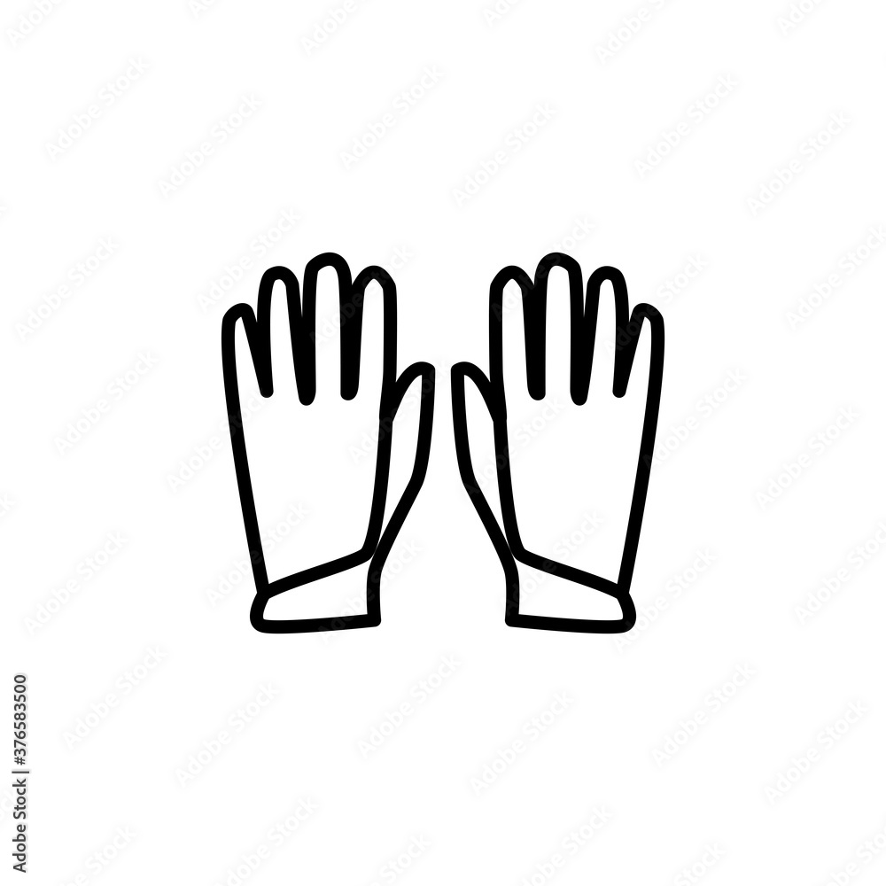 glove icon outline style for your web design glove icon outline style for your web design