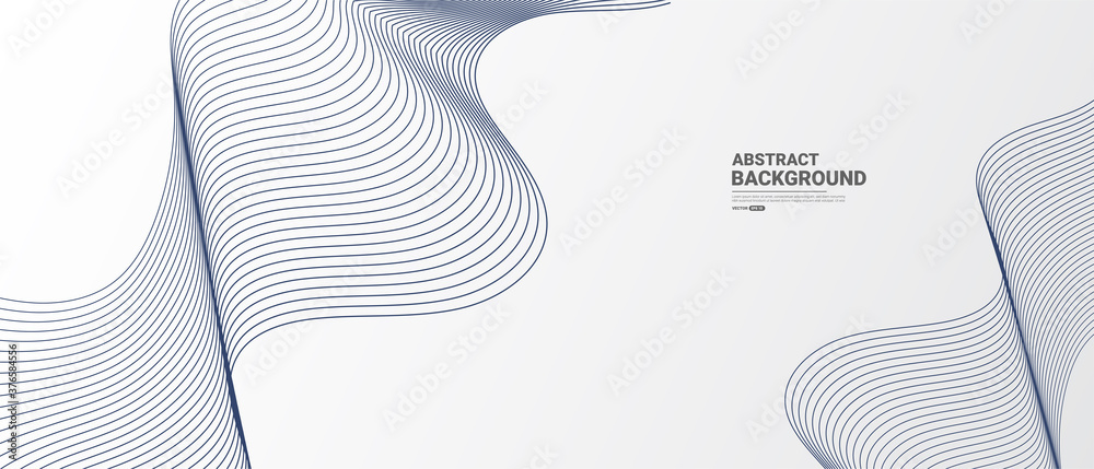 White Abstract background with flowing lines wave.vector illustration.	
 - obrazy, fototapety, plakaty 