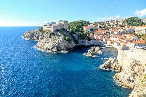 view of the coast of the mediterranean sea in croatia