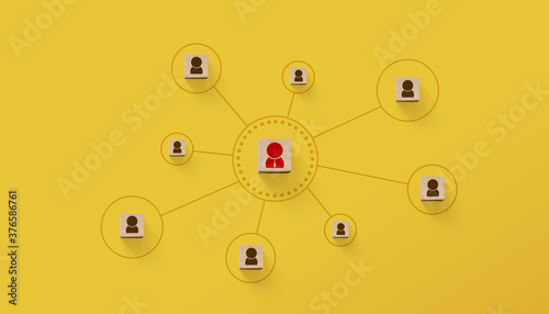 Slika na platnu Organization corporate employee structure team business people