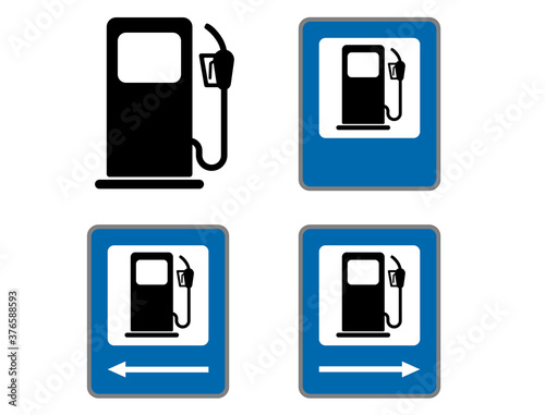Some pointing icons for refueling places