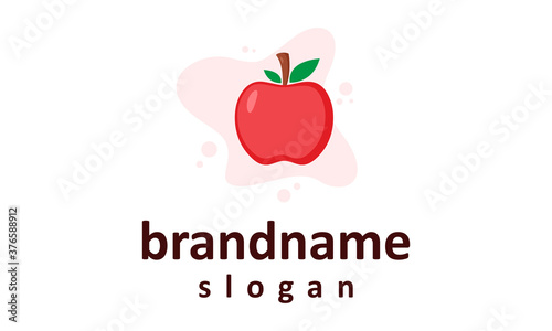 Red apple logo design vector