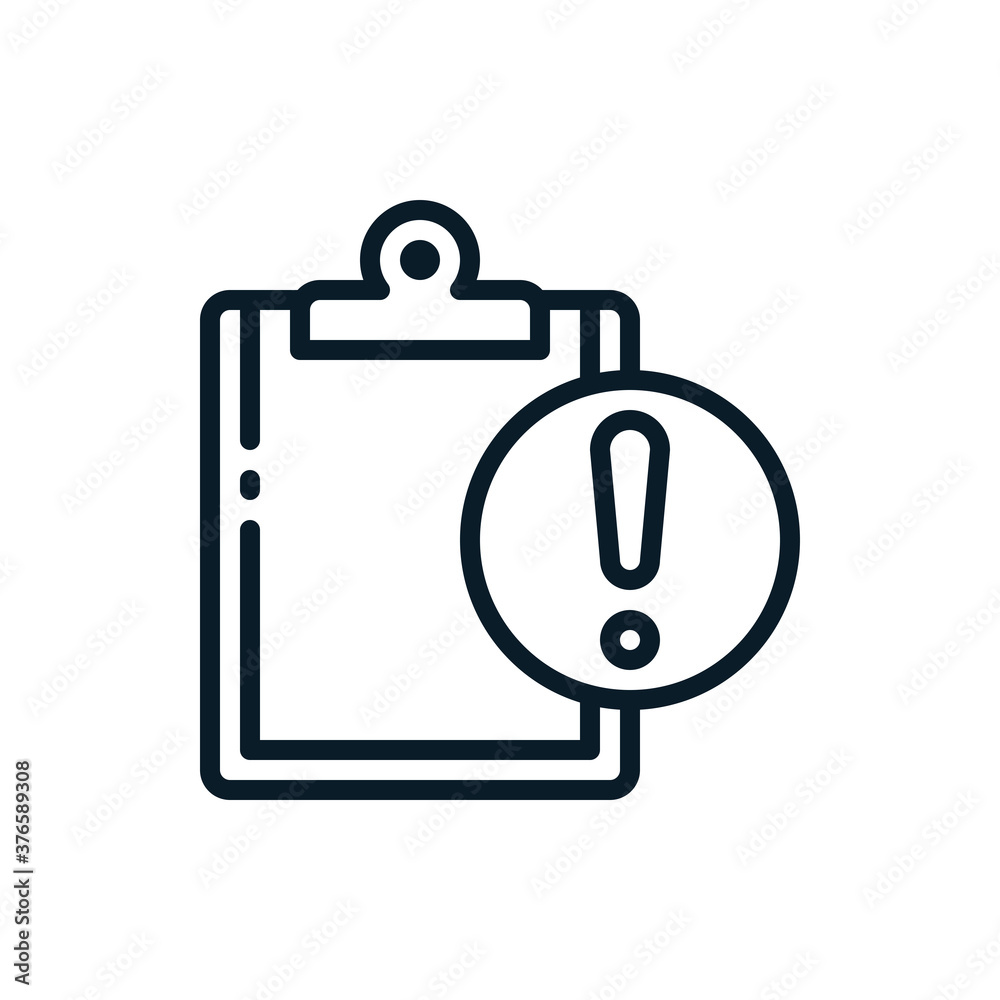 Exclamation, warning, caution with paper outline icons. Vector illustration. Editable stroke. Isolated icon suitable for web, infographics, interface and apps. Exclamation, warning, caution with paper outline icons. Vector illustration. Editable stroke. Isolated icon suitable for web, infographics, interface and apps.