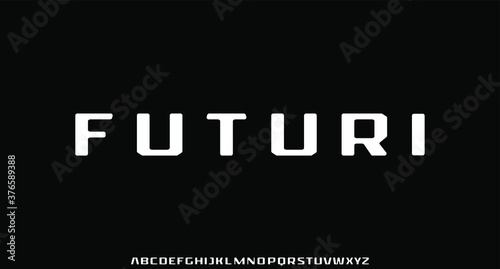 modern futuristic typeset display font