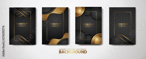 overlap layers background with glitters effect and realistic on textured dark background