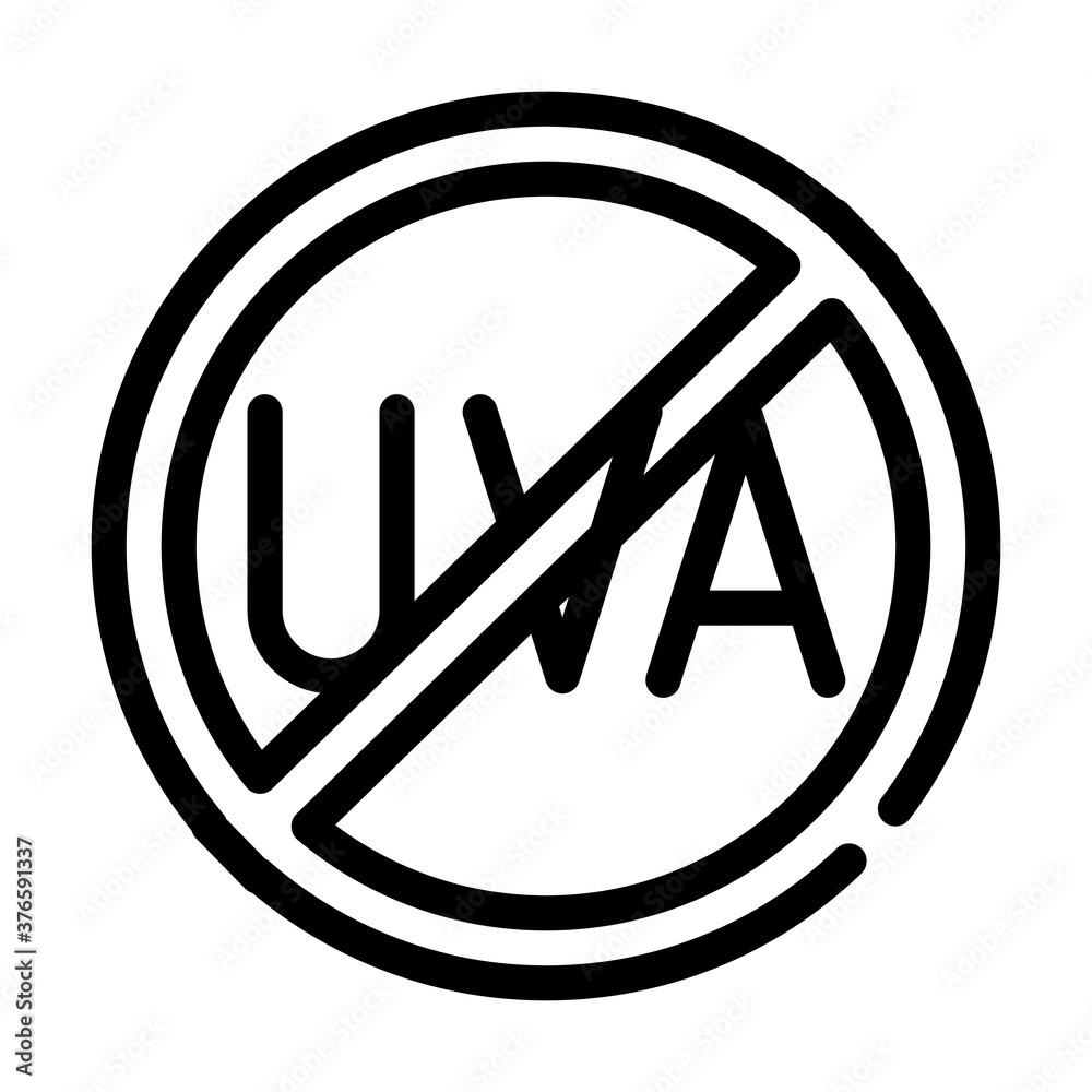 uva crossed out mark line icon vector illustration uva crossed out mark line icon vector illustration