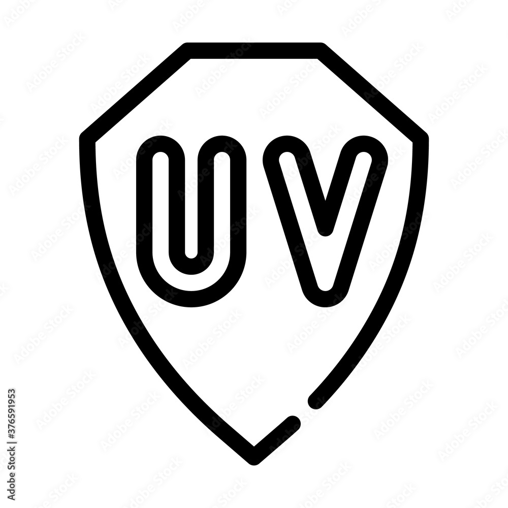 ultra violet uv protection line icon vector illustration ultra violet uv protection line icon vector illustration