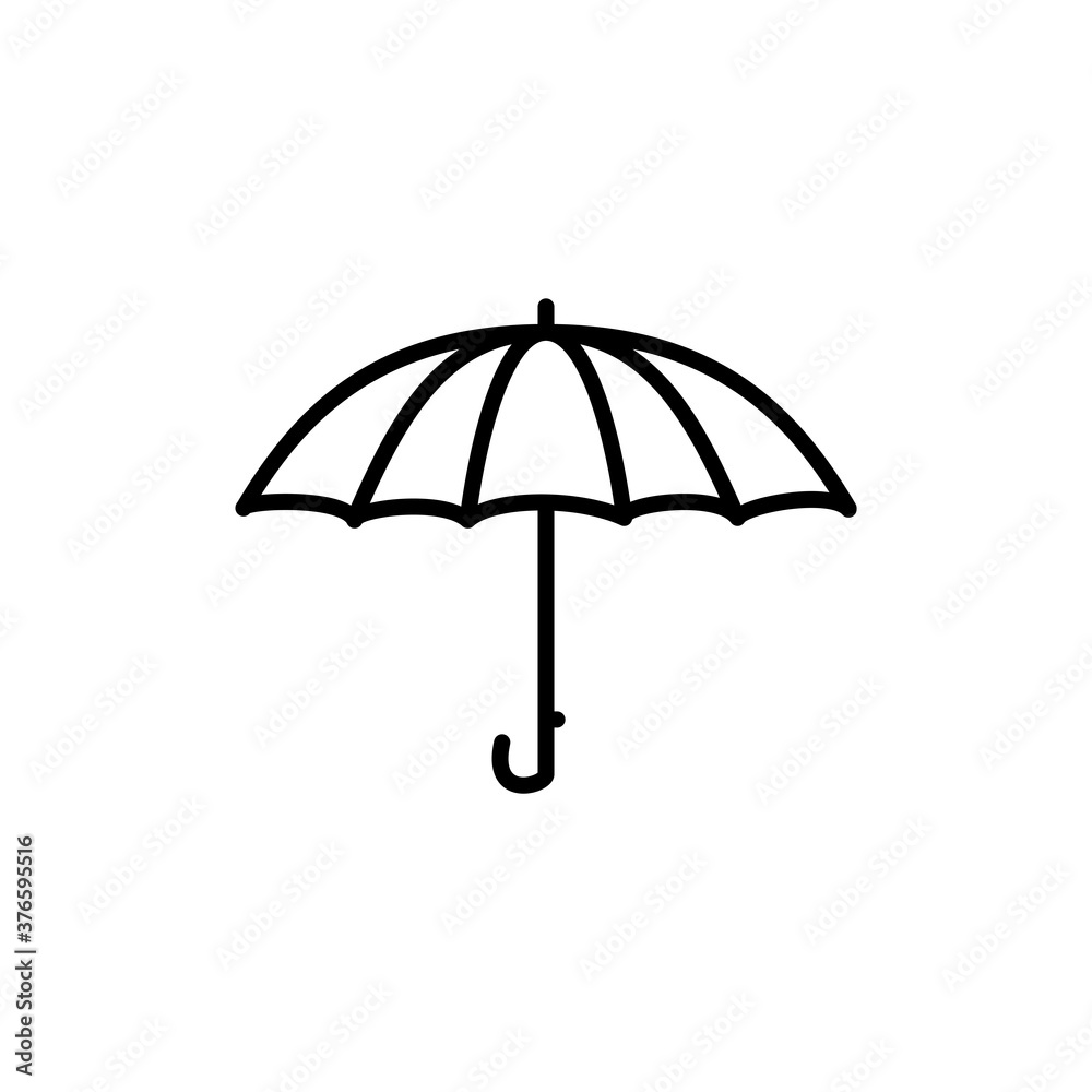 umbrella icon  outline style for your design