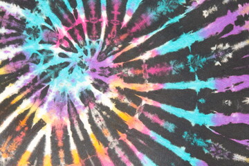 beautiful rainbow spiral tie dye abstract background. 