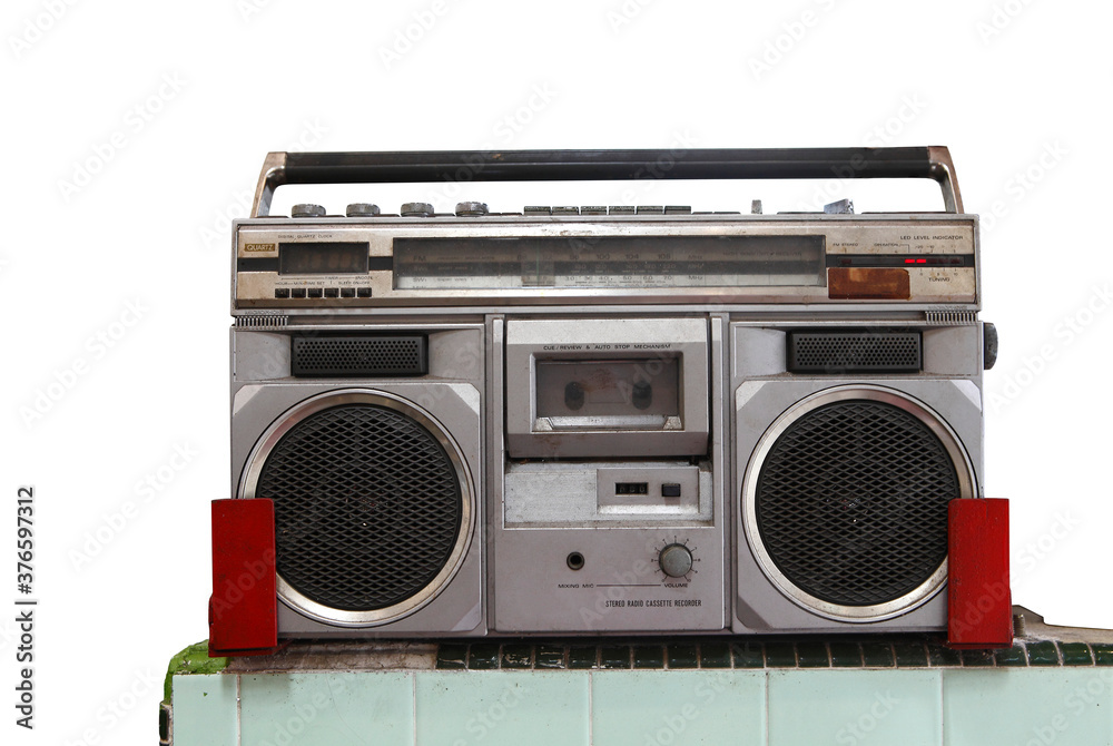 Fototapeta premium old radio cassette recorder