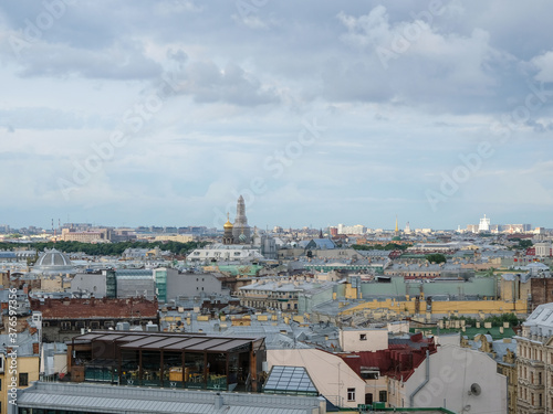 St. Petersburg aerial view in summer day