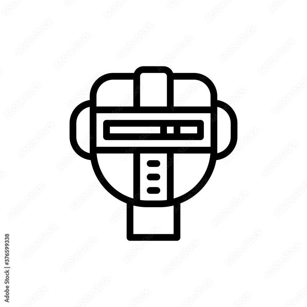 line style icon of robot head isolated on white background. EPS 10 line style icon of robot head isolated on white background. EPS 10