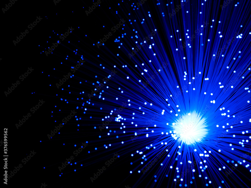 Fototapeta premium Fiber optics on black background
