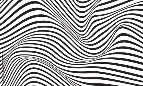 Abstract wave vector background. white and black curved line stripe. modern waves. wavy lines pattern. geometric line stripes. Trendy wavy background. 