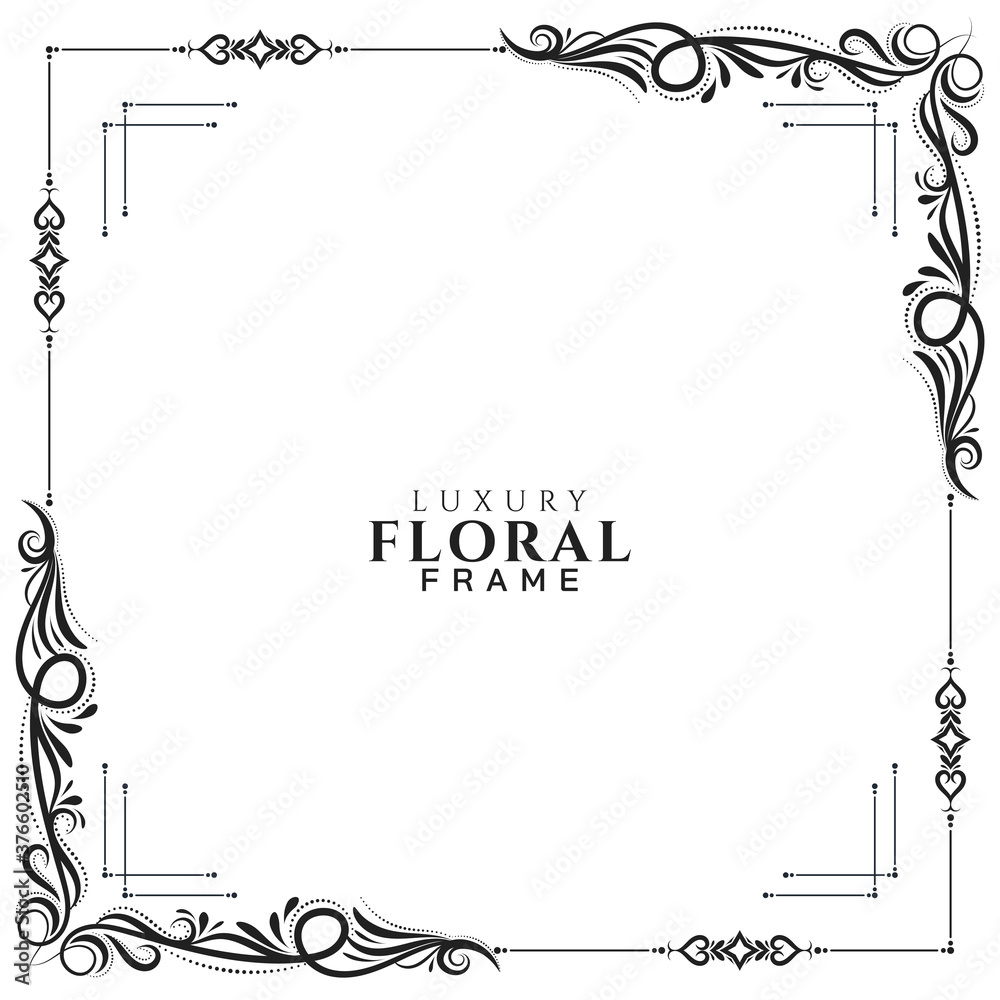 Obraz premium Abstract floral frame background