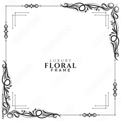 Abstract floral frame background