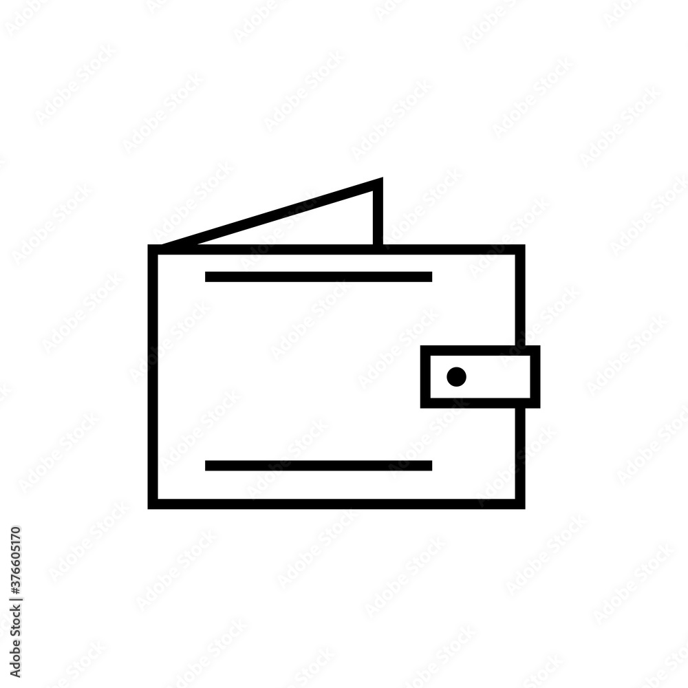 wallet icon with line style vector for your web design wallet icon with line style vector for your web design