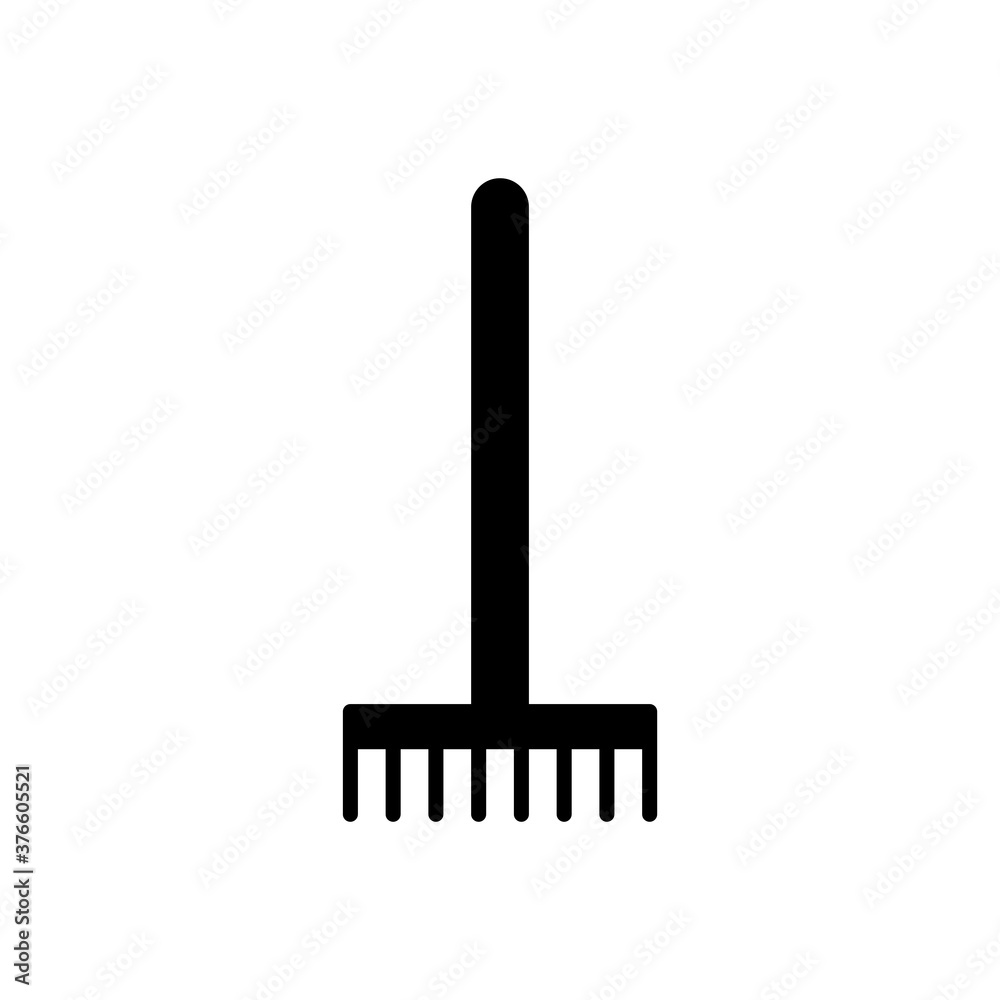 farm rake tool icon with glyph style vector for your web design farm rake tool icon with glyph style vector for your web design
