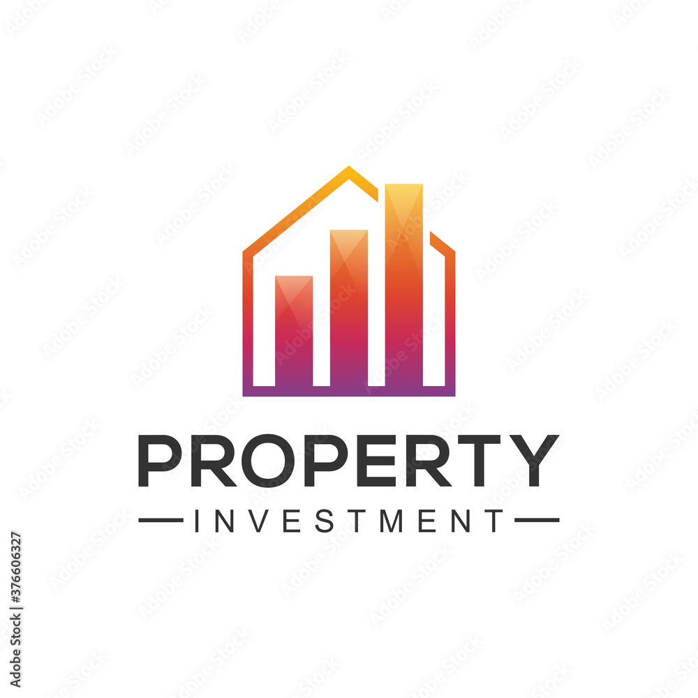 modern Property investment logo, real estate finance icon, vector template modern Property investment logo, real estate finance icon, vector template