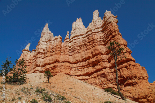 Impressive  breathtaking hoodoos  spire-shaped rock formations  at Bryce Canyon National Park in Utah 