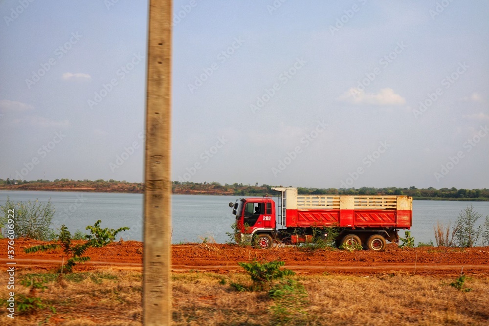 Obraz premium tractor in the field