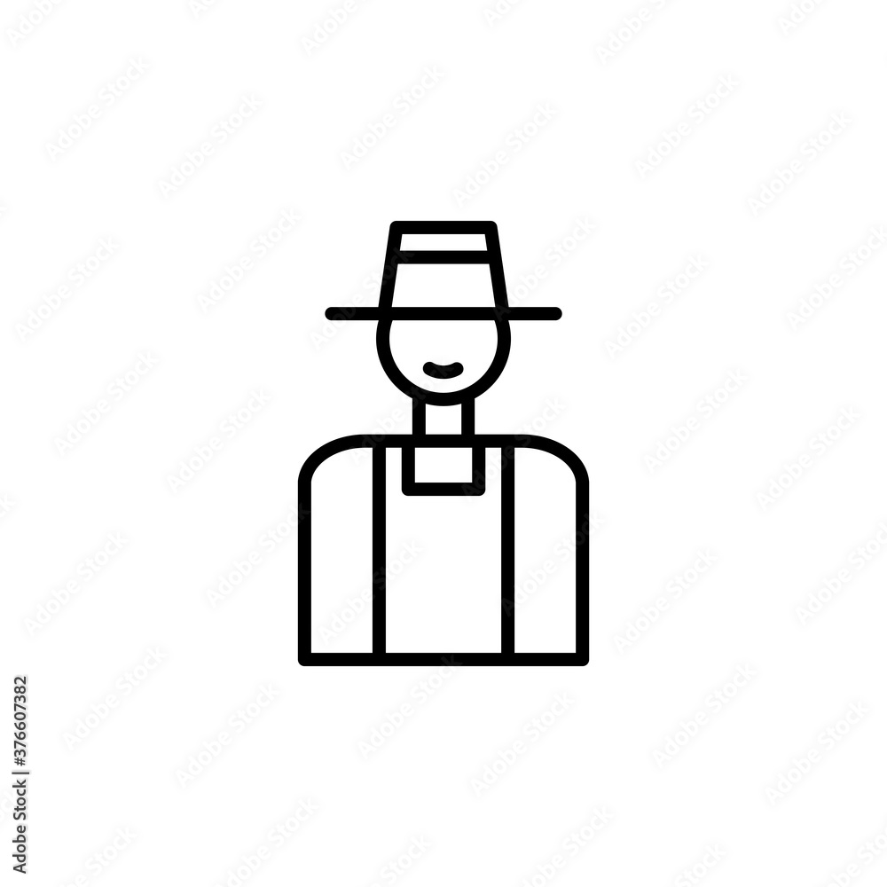 farmer Icon with glyph style vector for your web design farmer Icon with glyph style vector for your web design