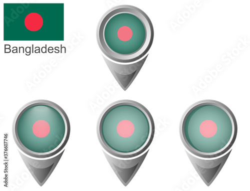territory icon or country flag of Bangladesh