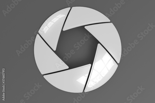 3d abstract circle swirl logo design elements. Origami paper style, flat, line art