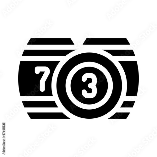 lotto kegs glyph icon vector isolated illustration