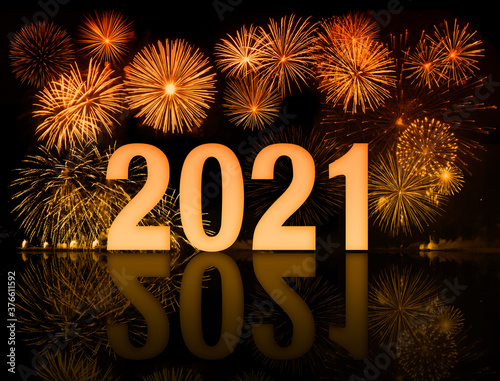 new year 2021 digits and fi...