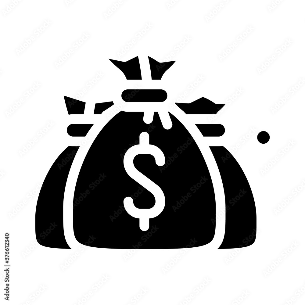 money bags glyph icon vector isolated illustration money bags glyph icon vector isolated illustration