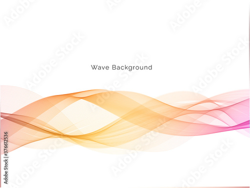 Colorful wave design modern background