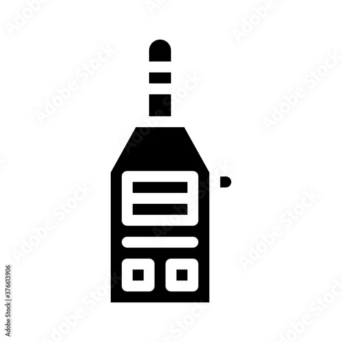 vibrometer measuring equipment glyph icon vector illustration