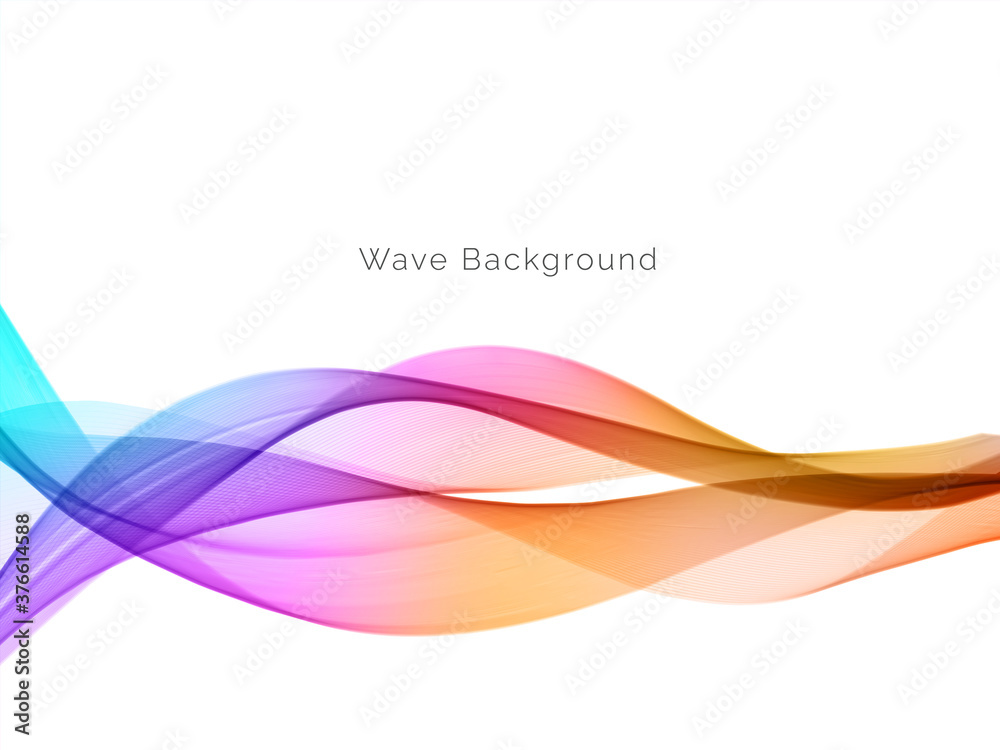 Naklejka premium Colorful smoke wave design modern background