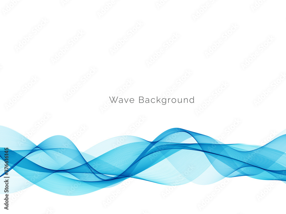 Blue wave design background Blue wave design background