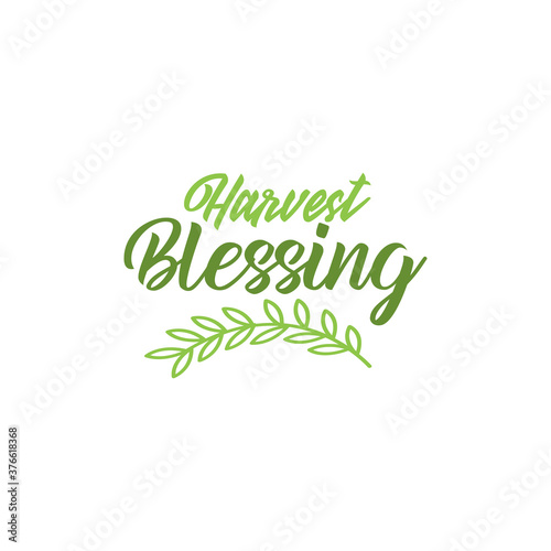 Harvest blessing thanksgiving quote design template design