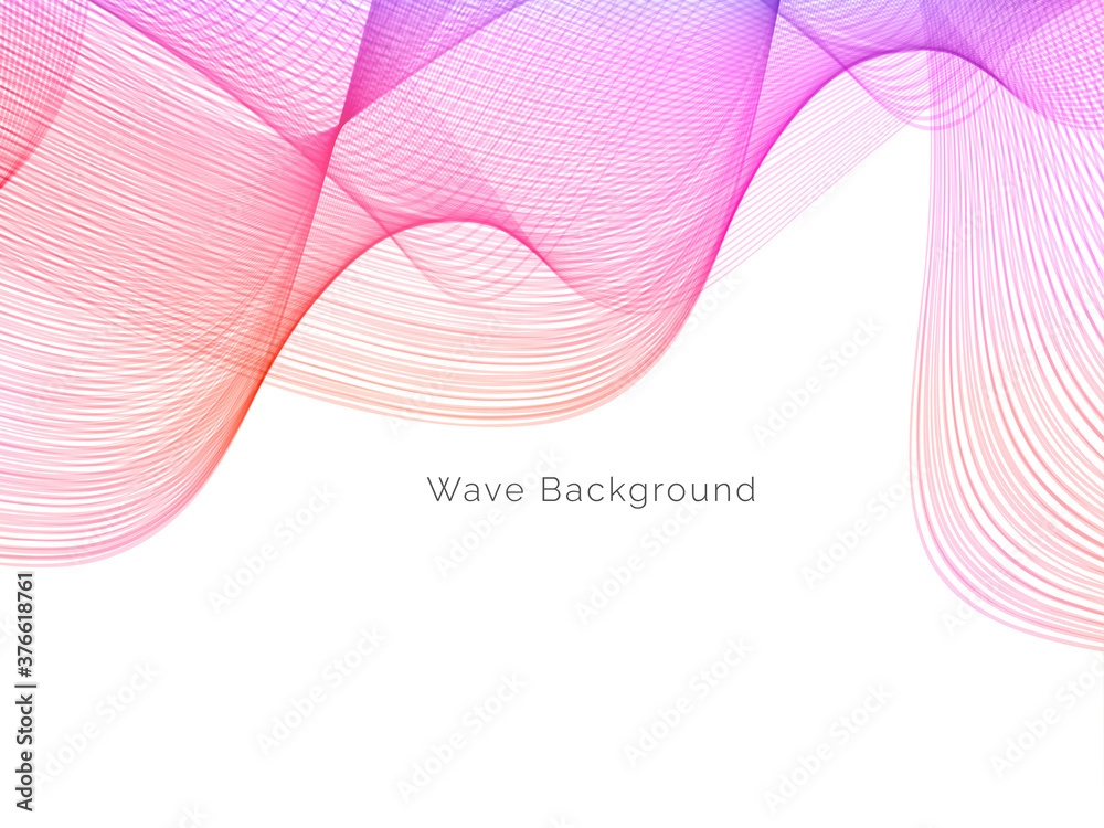 Fototapeta premium Smooth stylish colorful wave background