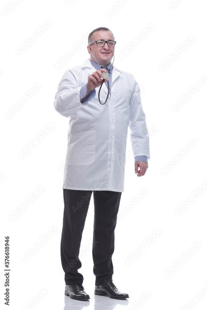 in full growth. an experienced male doctor urging you to be careful in full growth. an experienced male doctor urging you to be careful