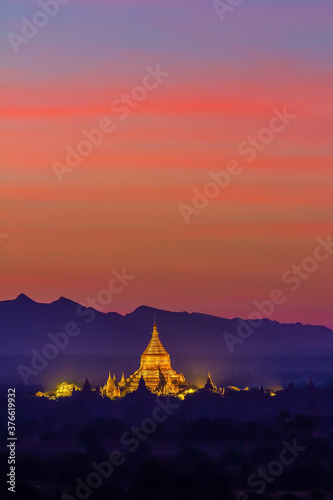 Bagan cityscape of Myanmar in asia